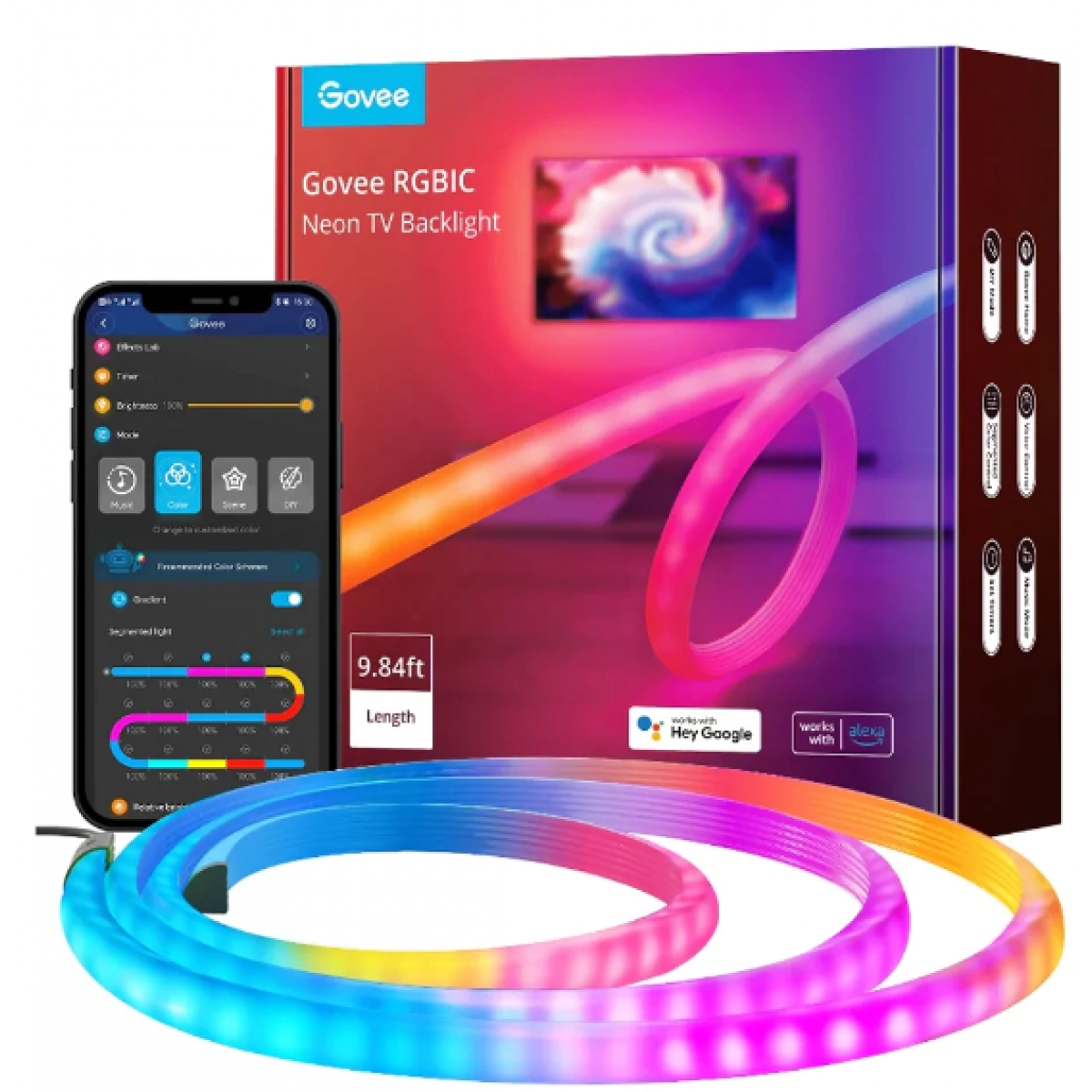 Govee RGBIC 霓虹電視背光燈帶 (48-75吋電視適用)